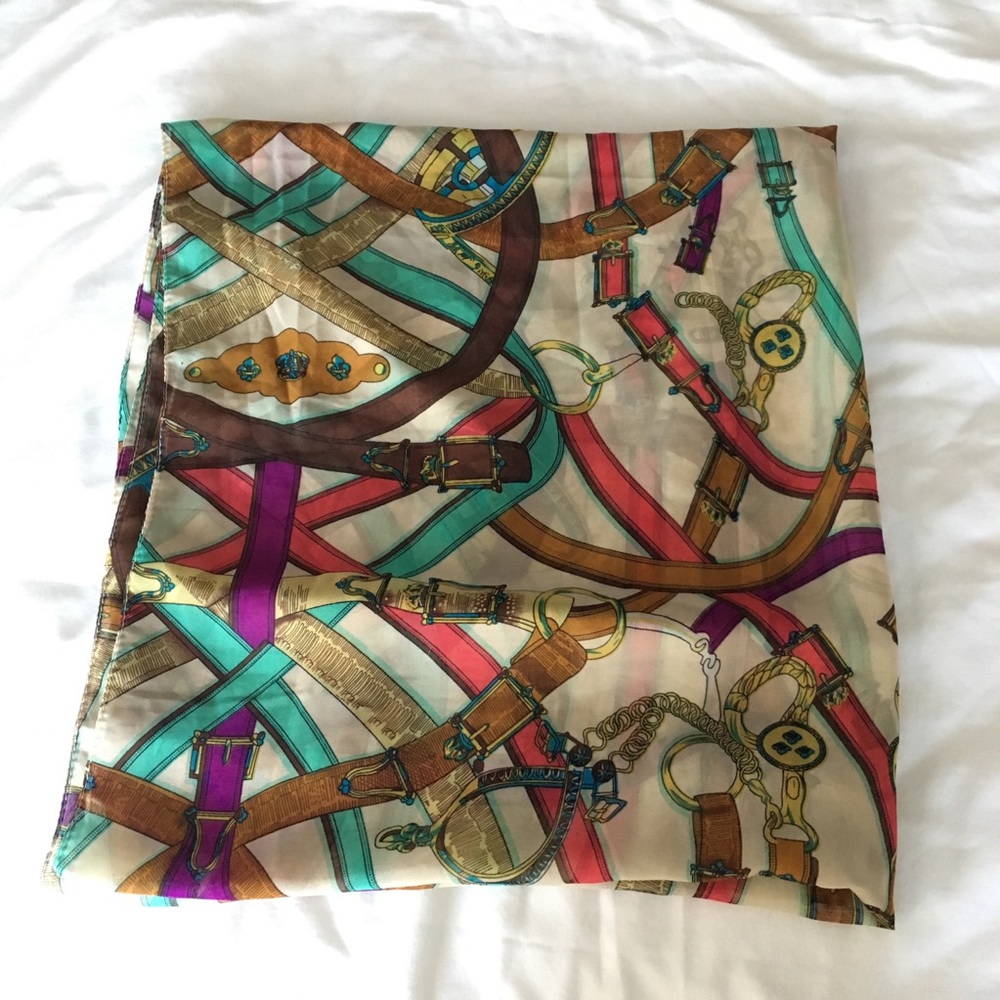 Colorful belts scarf